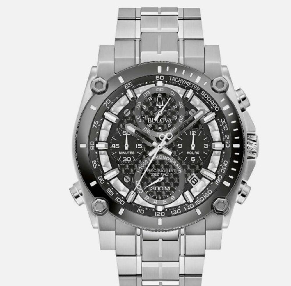 Bulova Precisionist Chronograph Stainless Steel Quartz Men's Watch 98B405